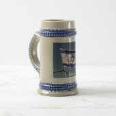 Israel-Flaggen-Tasse Bierglas (Vorderseite Links)