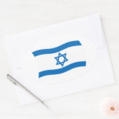 Israel-Flaggenaufkleber Ovaler Aufkleber (Umschlag)