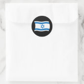 Israel-Flaggenaufkleber Runder Aufkleber (Tasche)