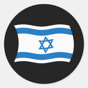 Israel-Flaggenaufkleber Runder Aufkleber