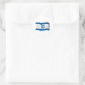 Israel-Flaggenaufkleber Runder Aufkleber (Tasche)