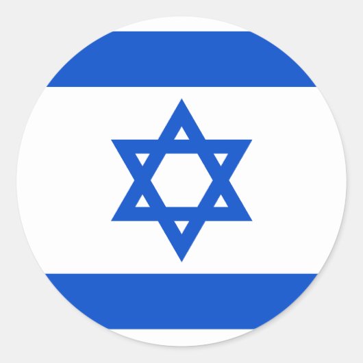 Israel-Flaggenaufkleber Runder Aufkleber (Vorderseite)
