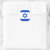 Israel-Flaggenaufkleber Runder Aufkleber (Tasche)