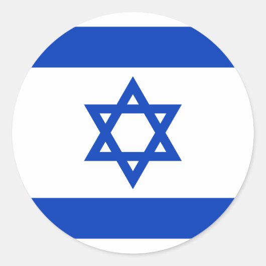 Israel-Flaggenaufkleber Runder Aufkleber (Vorderseite)