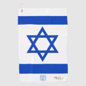 Israel Flaggenhandtuch, Israel mit Monogramm / Gol Golfhandtuch (Vorderseite)