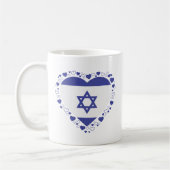 Israel Flaggenherz Kaffeetasse (Links)