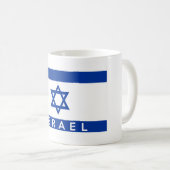 Israel-Flaggenland-Textname Kaffeetasse (VorderseiteRechts)