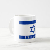 Israel-Flaggenland-Textname Kaffeetasse (Vorderseite Links)