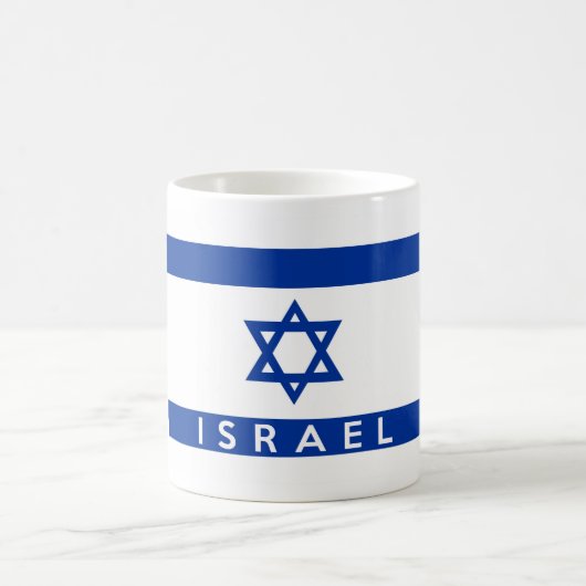 Israel-Flaggenland-Textname Kaffeetasse (Mittel)
