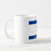 Israel-Flaggenland-Textname Kaffeetasse (Links)