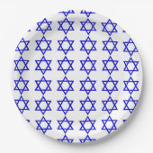 Israel-Flaggenmuster Pappteller (Vorderseite)