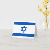 Israel-Flaggennotecard Karte (Gelbe Blume)
