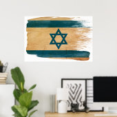 Israel Flaggenposter Poster (Heimbüro)