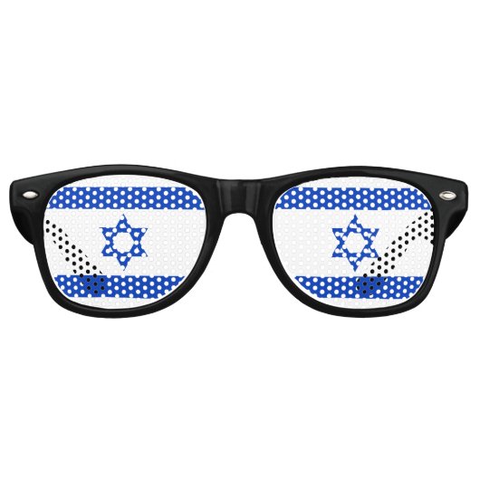 Israel flaggt blau-weiß modern partybrille (Vorderseite)
