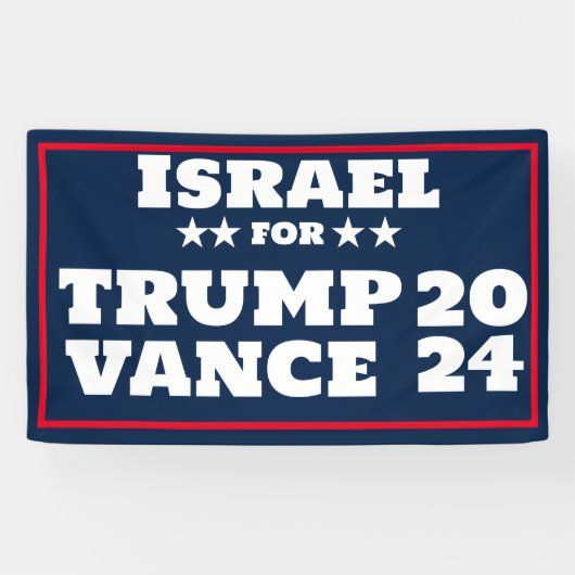 Israel für Trump Vance 2024-Banner Banner (Horizontal)