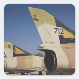 Israel-gebauter Kfir-Kampfflugzeug Quadratischer Aufkleber