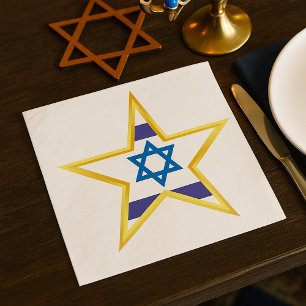 Israel Gold Star Serviette