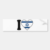 Israel-Herz-Flagge Autoaufkleber (Vorne)