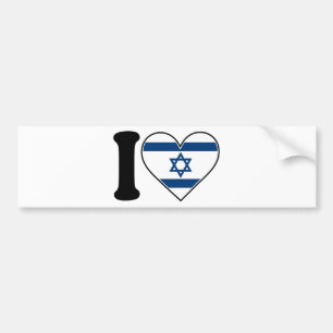 Israel-Herz-Flagge Autoaufkleber
