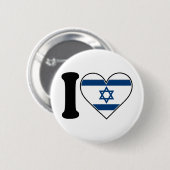 Israel-Herz-Flagge Button (Vorne & Hinten)