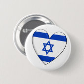 Israel-Herz-Flagge Button (Vorne & Hinten)