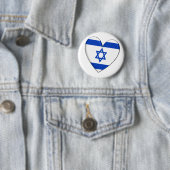 Israel-Herz-Flagge Button (Beispiel)
