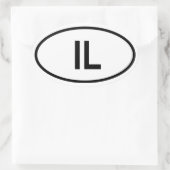 Israel "IL" Ovaler Aufkleber (Tasche)