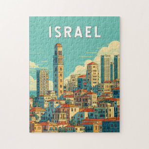 Israel Illustration Reise Kunst Vintage Puzzle