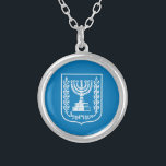 Israel & Israel Emblem Mode Juwelen / Nekklace Versilberte Kette<br><div class="desc">Halskette: Israelische Wappen & israelische Modeschmuck - Liebe meines Landes,  Müttertag,  Jubiläum / Patrioten</div>