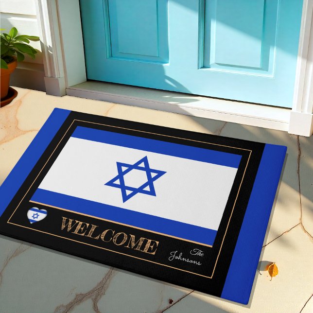 Israel & Israel Flag House Matten/Sport Willkommen Fußmatte (Von Creator hochgeladen)
