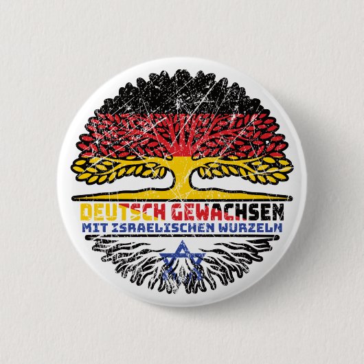 Israel Israelisch Deutsch Deutschland Baum Wurzel Button (Vorderseite)
