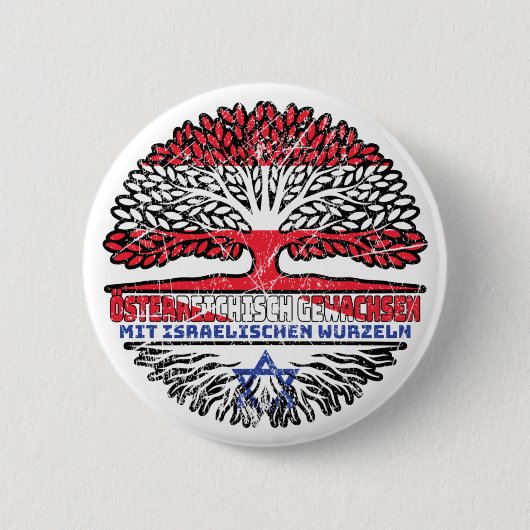 Israel Israelisch Österreichisch Österreich Baum Button (Vorderseite)