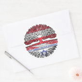 Israel Israelisch Österreichisch Österreich Baum Runder Aufkleber (Umschlag)