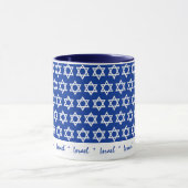 Israel, israelische Tasse der Flagge, weißer Stern (Zentrum)