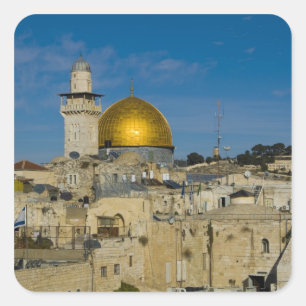 Israel, Jerusalem, Felsendom Quadratischer Aufkleber