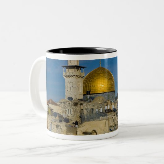 Israel, Jerusalem, Kuppel des Felsens Zweifarbige Tasse (Vorderseite Links)