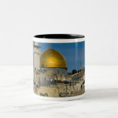 Israel, Jerusalem, Kuppel des Felsens Zweifarbige Tasse (Mittel)