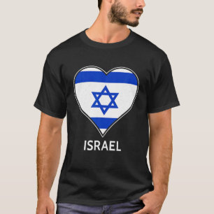 Israel Jüdischer Stern davien Herz geformt Nati T-Shirt