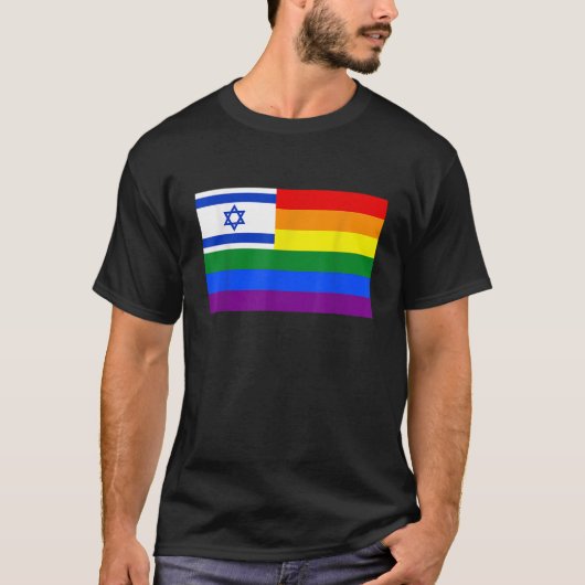 Israel Jüdisches LGBT T-Shirt Gay Lesbian-Stolperf (Vorderseite)