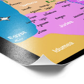 Israel Karte Erstes Jahrhundert Fotodruck (Ecke)