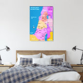 Israel Karte im ersten Jahrhundert Canvas Print Leinwanddruck (Insitu (Schlafzimmer))