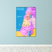 Israel Karte im ersten Jahrhundert Canvas Print Leinwanddruck (Insitu (Holzboden))