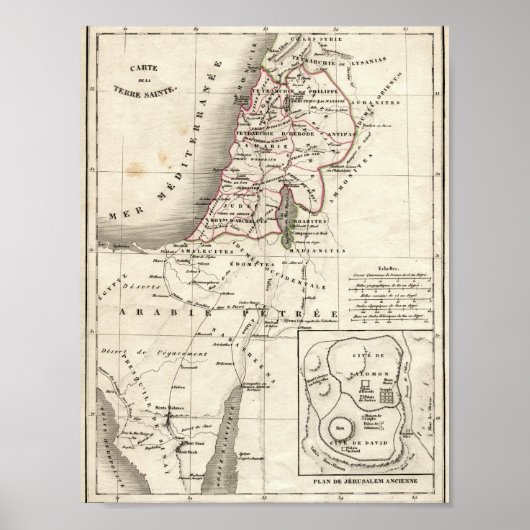 Israel-Karte Poster (Vorne)