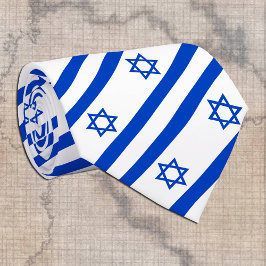 Israel-Krawatte, Geschäftsmode und Israel-Flagge Krawatte