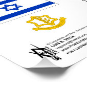 Israel-Kriegsmuster Poster (Ecke)