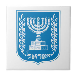 Israel Landeswappen Symbol Emblem Flagge Fliese