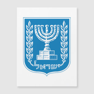 Israel Landeswappen Symbol Emblem Flagge Magnetkarte