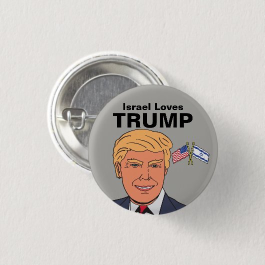 Israel Lieben Trump Button (Vorne & Hinten)
