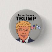 Israel Lieben Trump Button (Vorderseite)