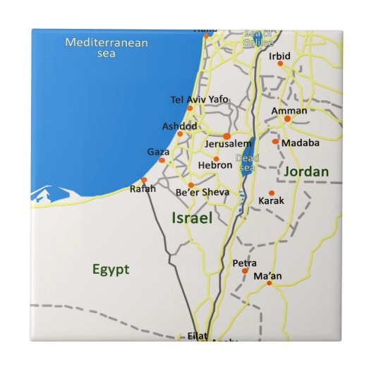 Israel map.JPG Fliese (Vorderseite)